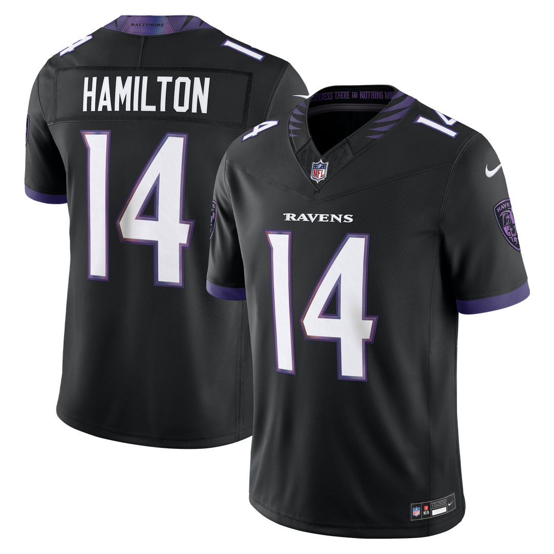 Baltimore Ravens Kyle Hamilton Nike Black Alternate Vapor product image 4