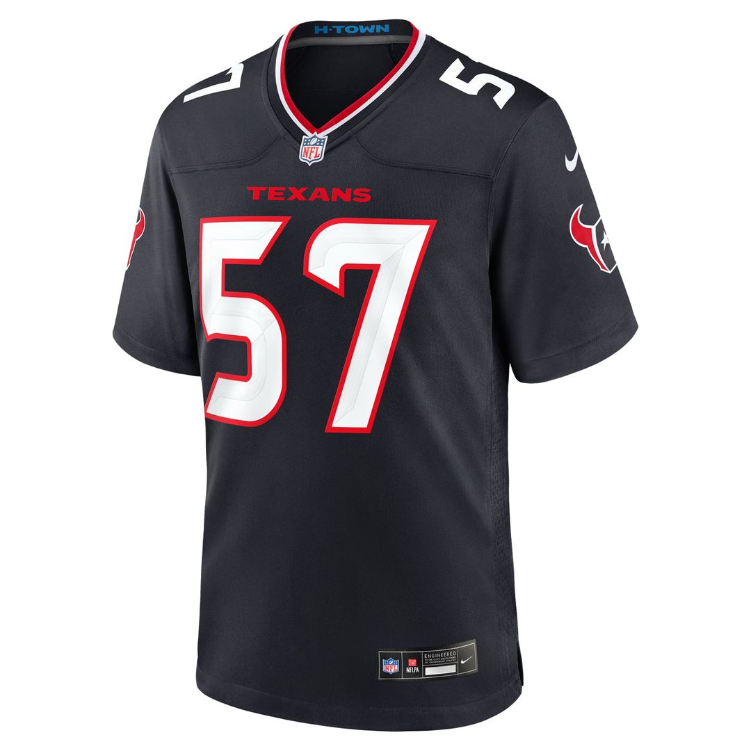 Houston Texans Blake Fisher Nike Navy Game Jersey product image 2