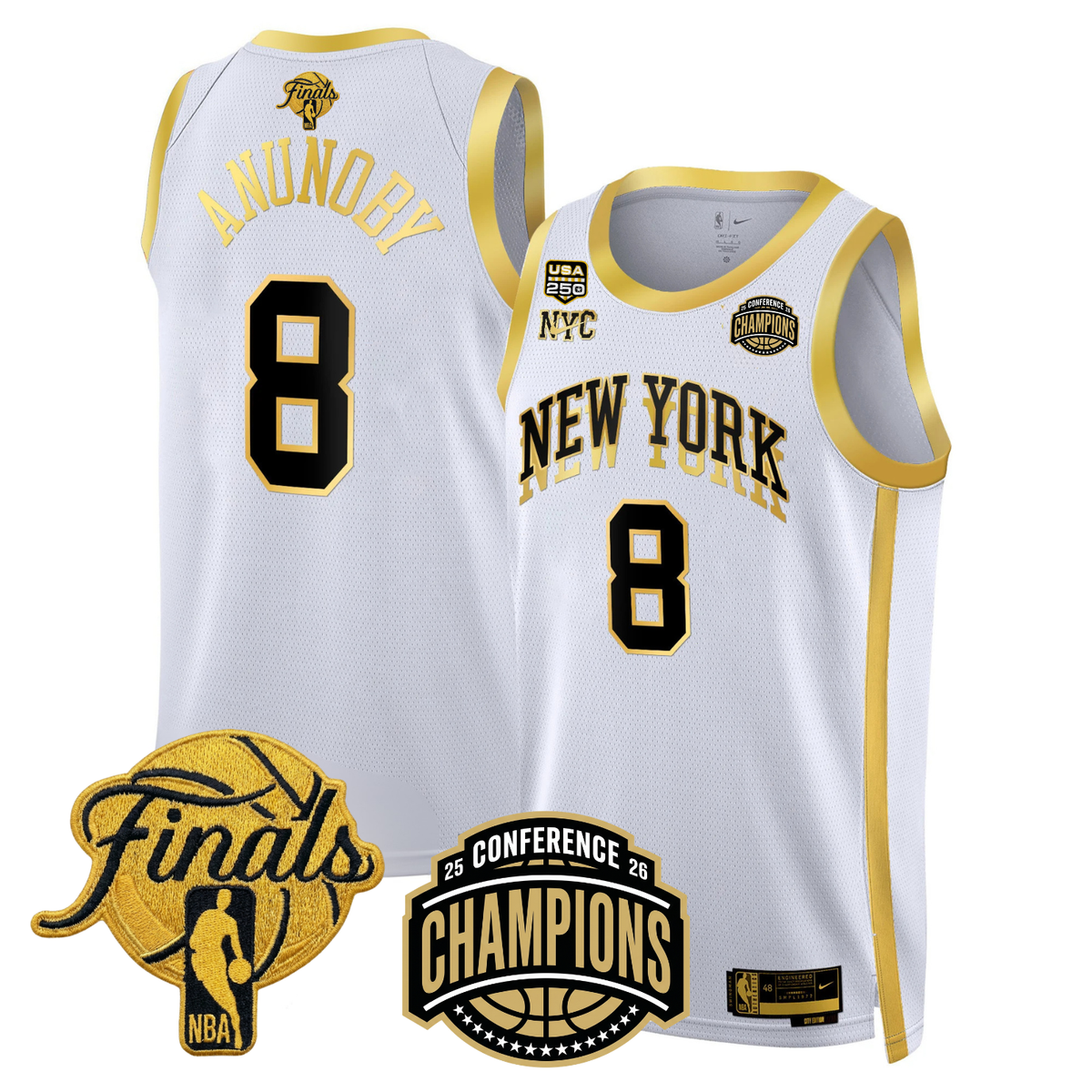 NYK 2026 Finals Limited Gold Jersey V2 - Stitched product image 7, provided for visual reference and product detail review