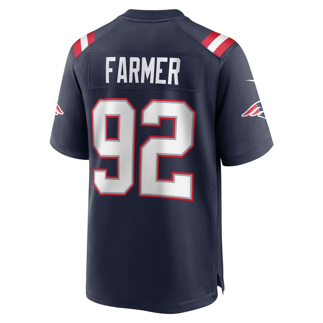 New England Patriots Joshua Farmer Nike Navy Game Jersey product image 3