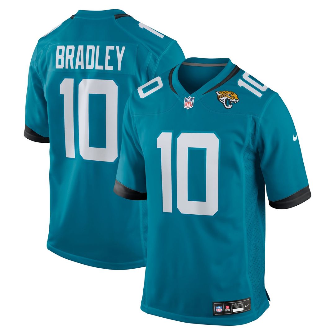 Jacksonville Jaguars Carter Bradley Nike Teal Game Jersey product image 1