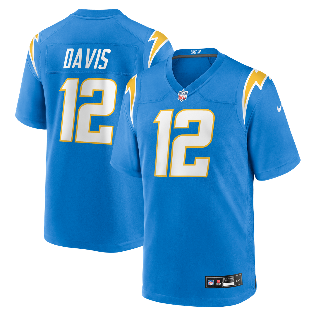 Los Angeles Chargers Derius Davis Nike Powder Blue Game product image 1