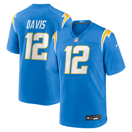 Los Angeles Chargers Derius Davis Nike Powder Blue Game product image 1