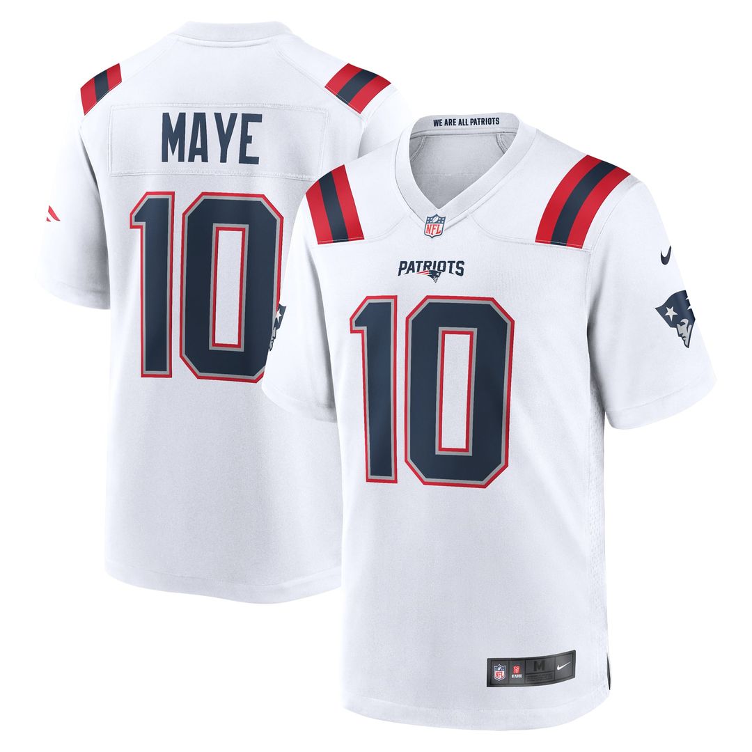 New England Patriots Drake Maye Nike White Game Jersey product image 4