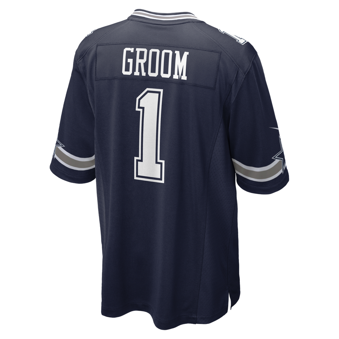 Dallas Cowboys Number 1 Groom Nike Navy Game Jersey product image 3
