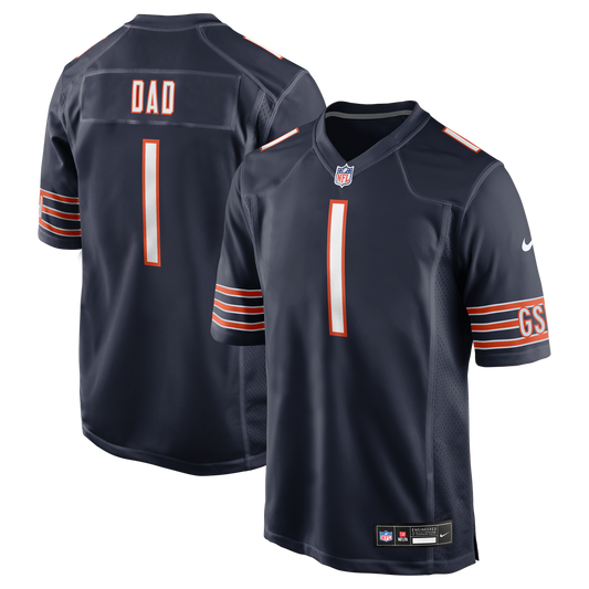 Chicago Bears Number 1 Dad Nike Navy Game Jersey product image 1