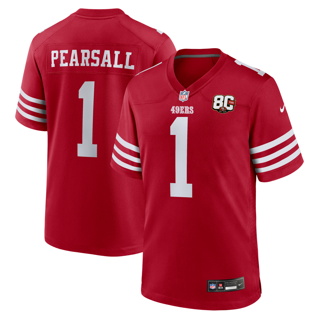 San Francisco 49ers Ricky Pearsall Nike Scarlet 80th product image 1