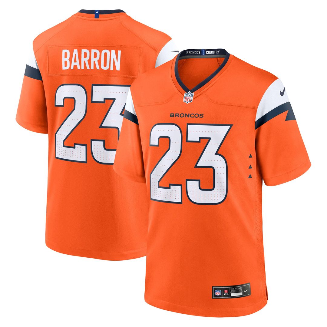 Denver Broncos Jahdae Barron Nike Orange Game Jersey product image 1