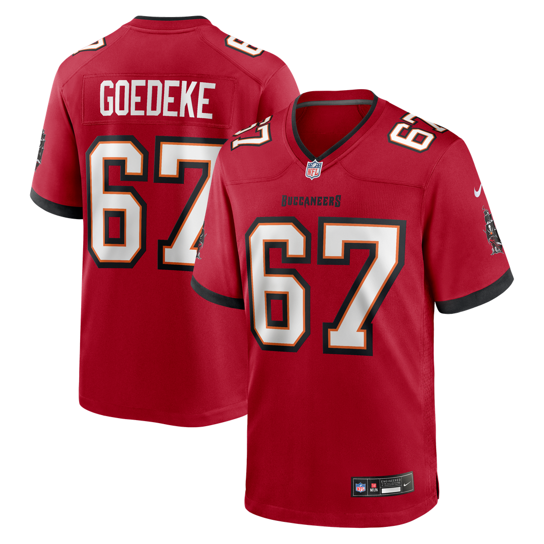 Tampa Bay Buccaneers Luke Goedeke Nike Red Game Jersey product image 1