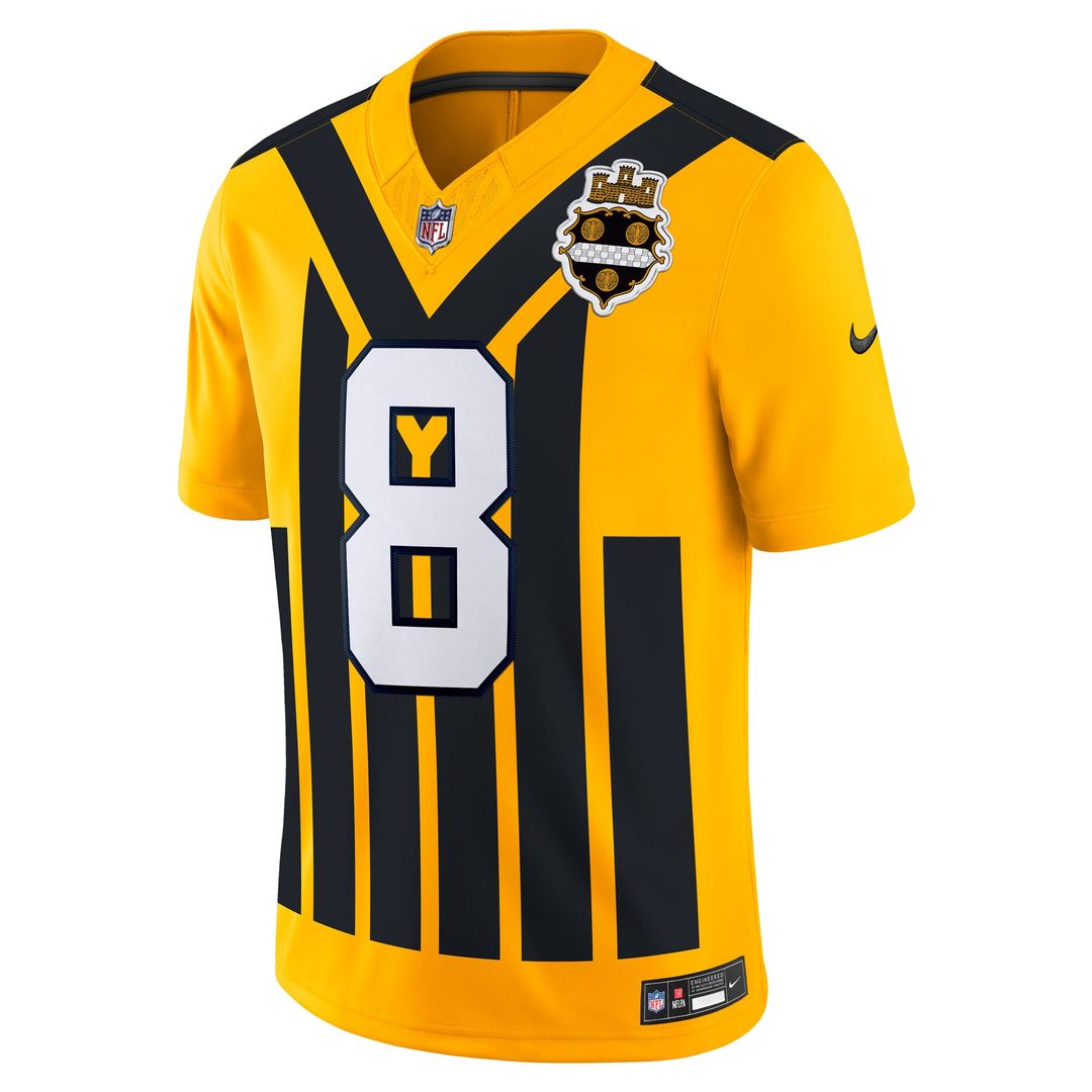 Pittsburgh Steelers Aaron Rodgers Nike Gold Alternate Vapor product image 2