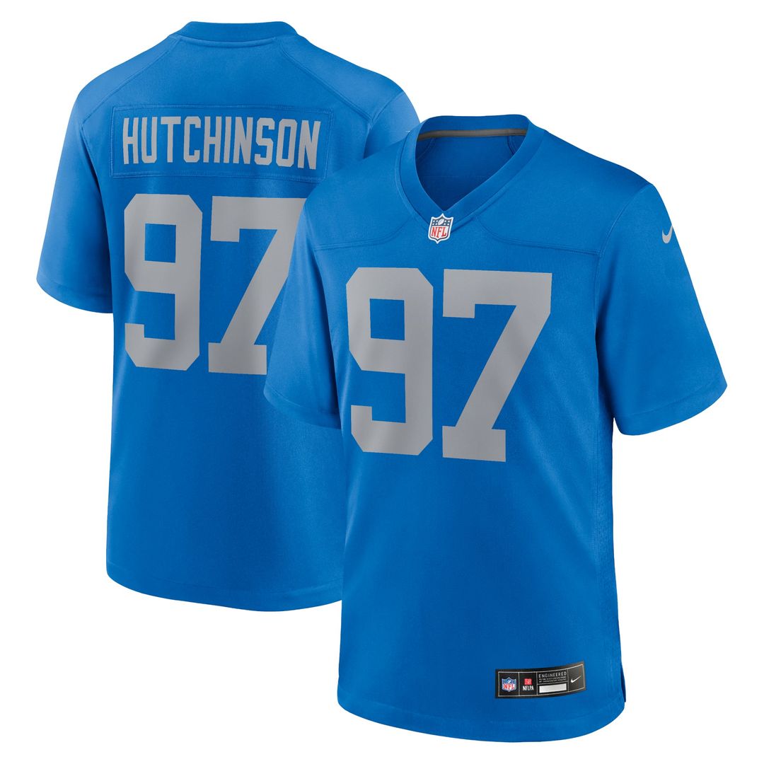 Detroit Lions Aidan Hutchinson Nike Blue Alternate Game product image 1