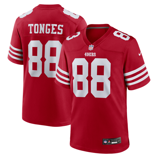 San Francisco 49ers Jake Tonges Nike Scarlet Game Jersey product image 1