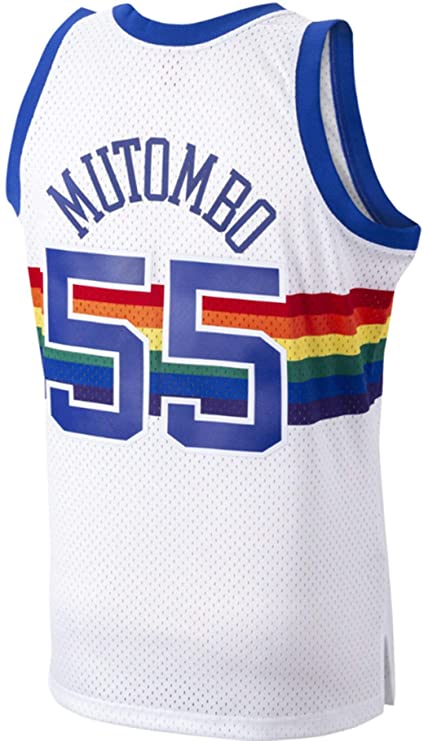 Mitchell & Ness Dikembe Mutombo Denver Nuggets Men White 1991-92 Swingman Jersey for Men product image 3, provided for