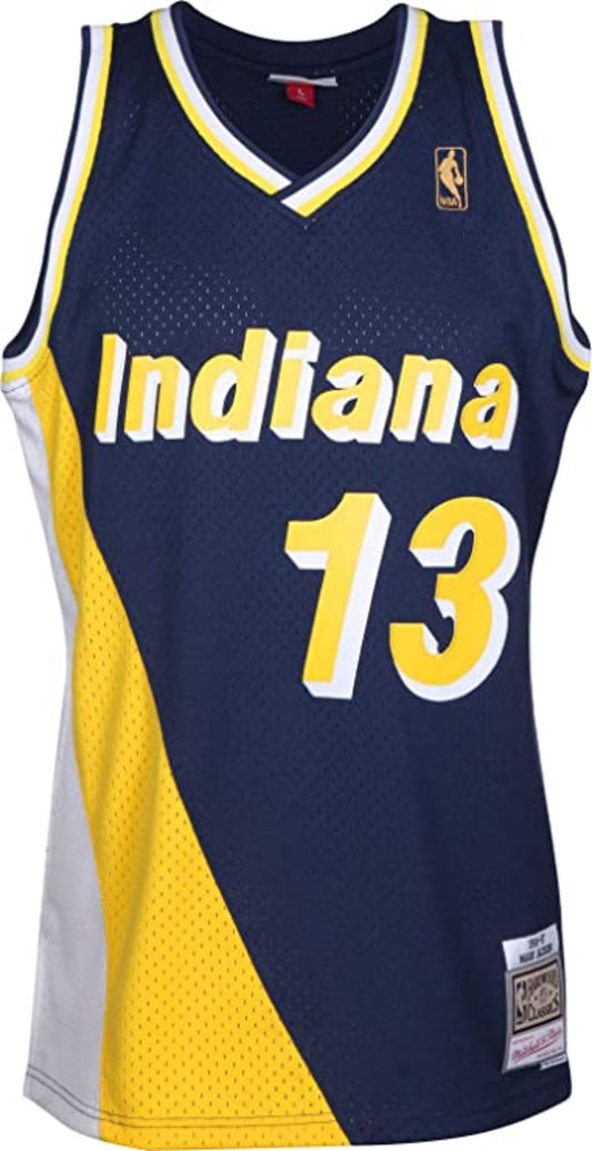 Mark Jackson Indiana Pacers Mitchell & Ness 1996-97 Hardwood Classics Navy Swingman Jersey for Men product image 1, provided