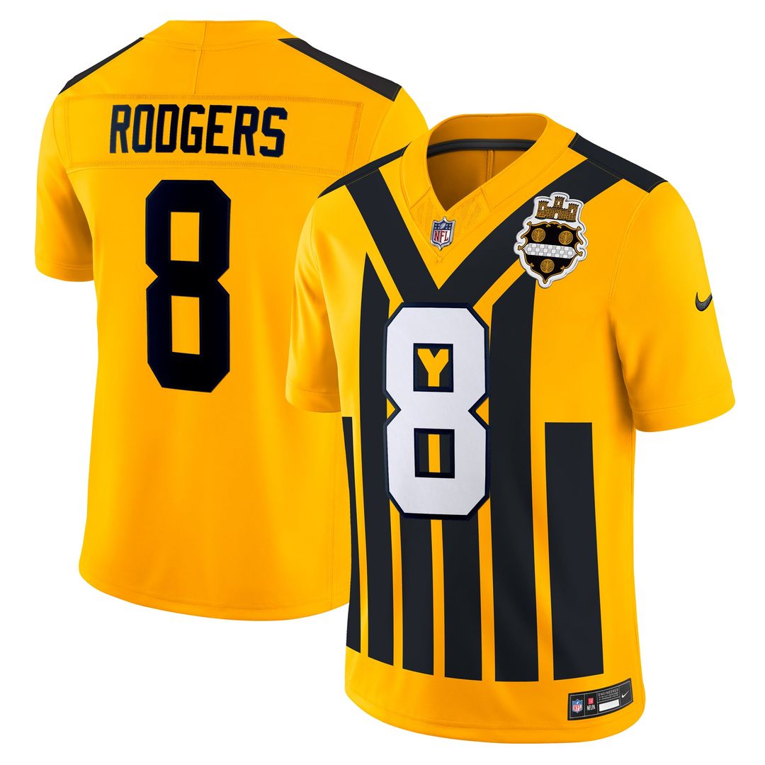 Pittsburgh Steelers Aaron Rodgers Nike Gold Alternate Vapor product image 1