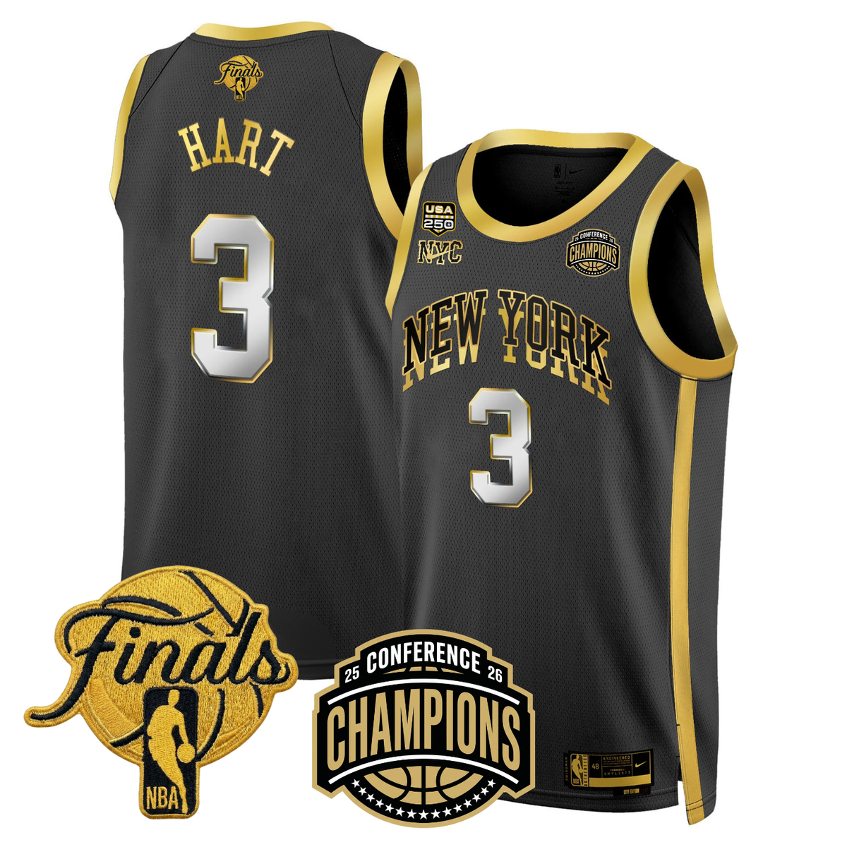 NYK 2026 Finals Limited Gold Jersey V2 - Stitched product image 4, provided for visual reference and product detail review