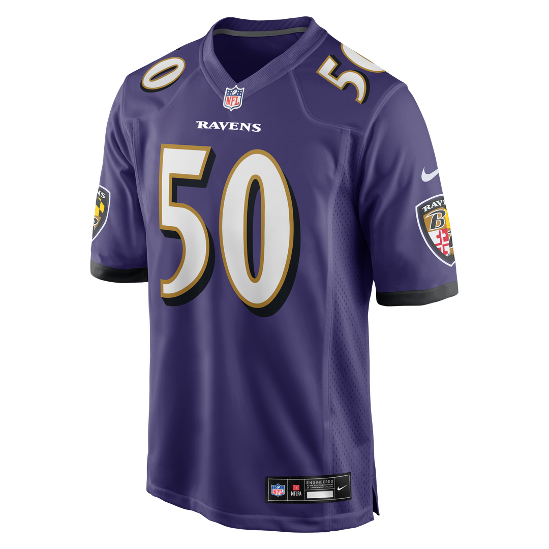 Baltimore Ravens Adisa Isaac Nike Purple Game Jersey product image 2