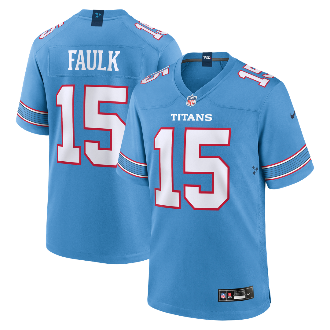 Tennessee Titans Keldric Faulk Nike Light Blue Game Jersey product image 1