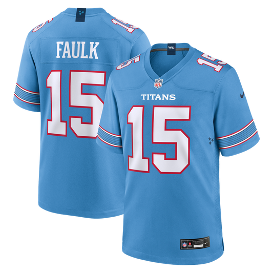 Tennessee Titans Keldric Faulk Nike Light Blue Game Jersey product image 1