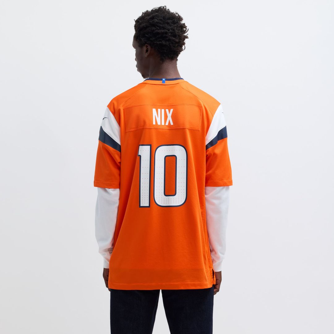Denver Broncos Bo Nix Nike Orange Game Jersey product image 5