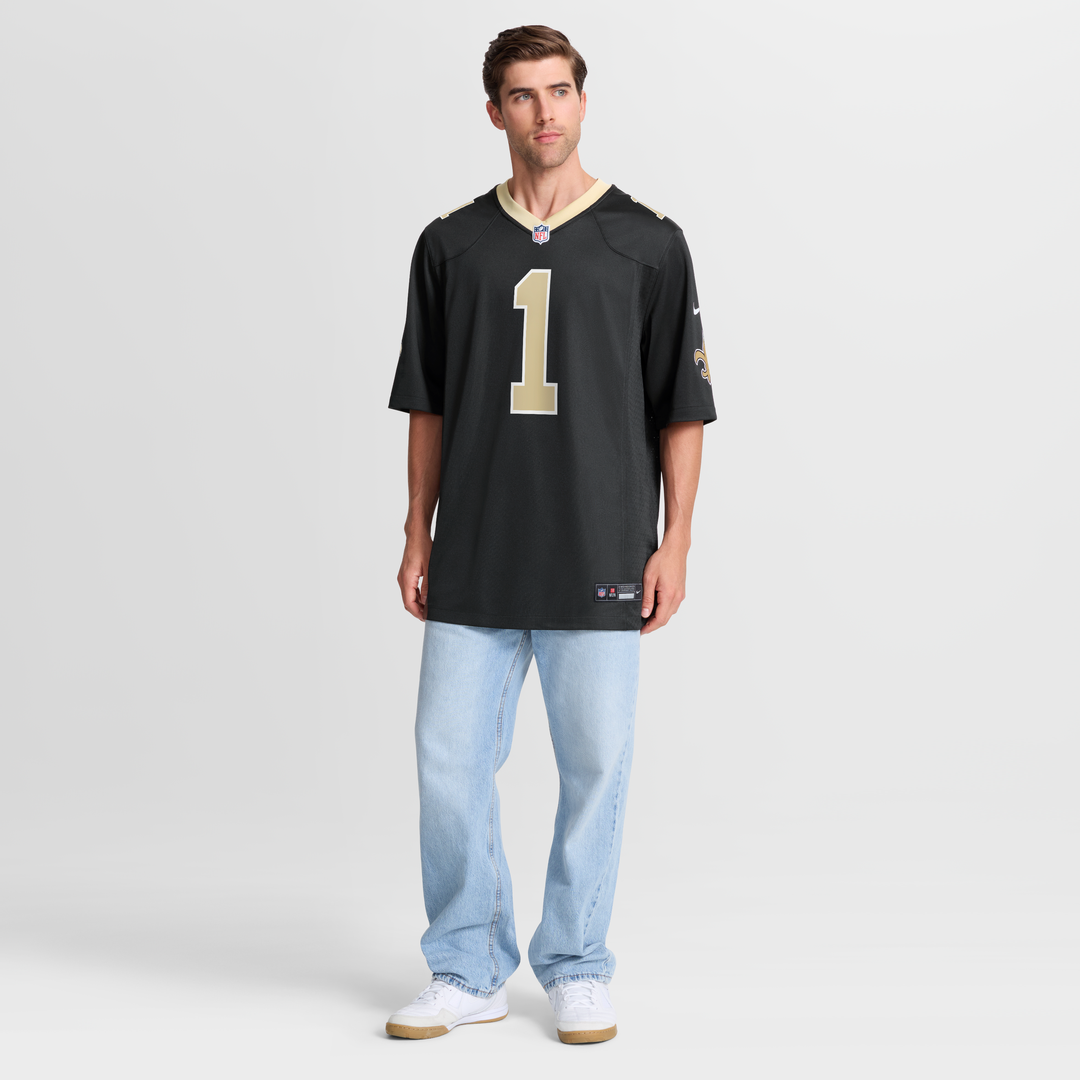 New Orleans Saints Number 1 Dad Nike Black Game Jersey product image 7