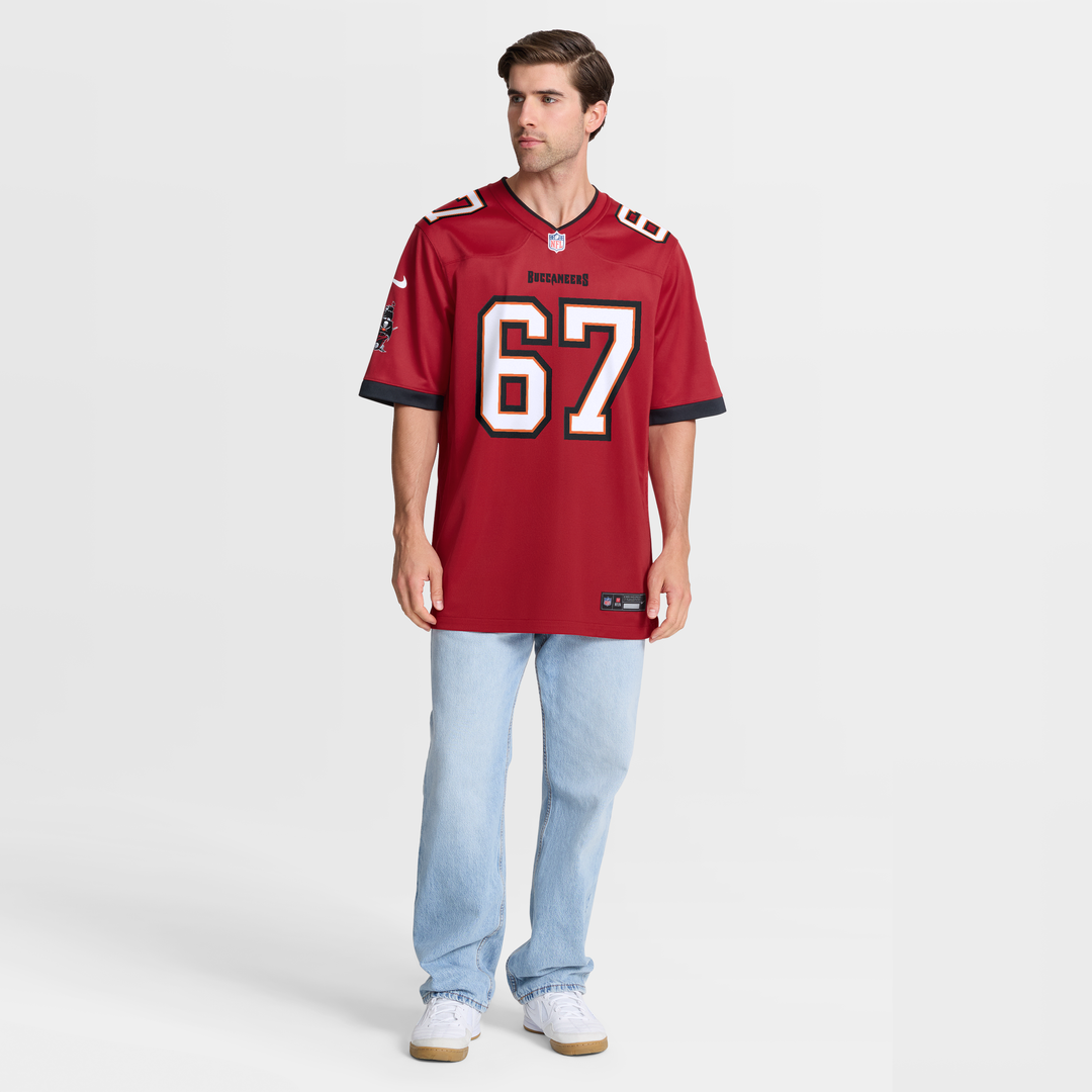 Tampa Bay Buccaneers Luke Goedeke Nike Red Game Jersey product image 7