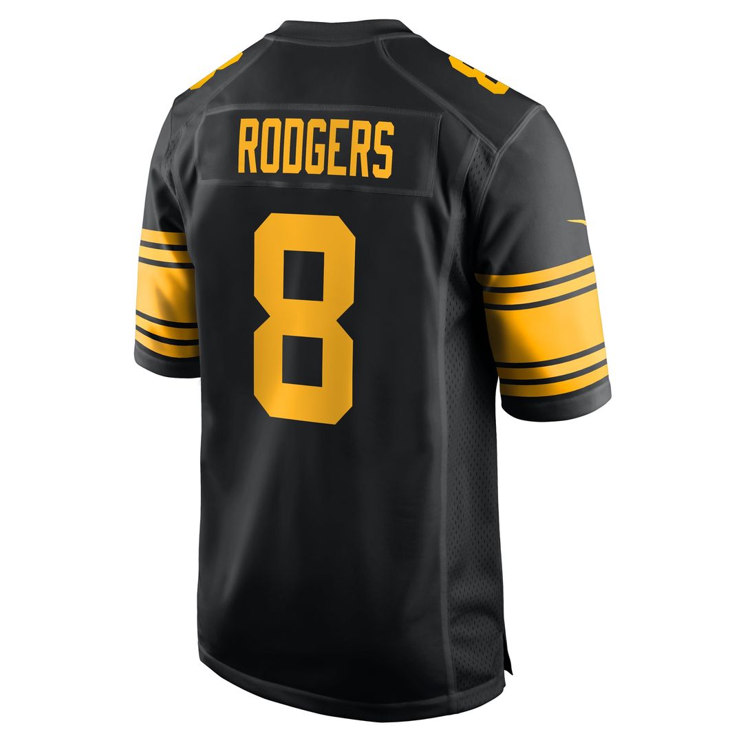 Pittsburgh Steelers Aaron Rodgers Nike Black Alternate Game product image 3