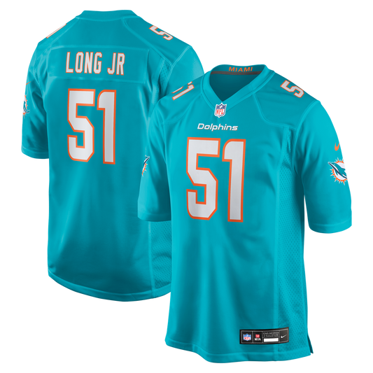 Miami Dolphins David Long Jr. Nike Aqua Game Jersey product image 1