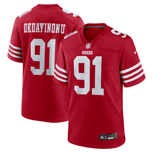 San Francisco 49ers Sam Okuayinonu Nike Scarlet Game Jersey product image 1