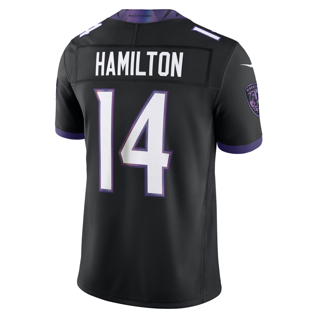 Baltimore Ravens Kyle Hamilton Nike Black Alternate Vapor product image 3