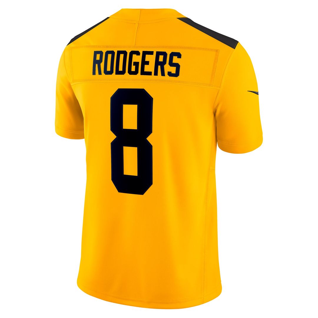 Pittsburgh Steelers Aaron Rodgers Nike Gold Alternate Vapor product image 3