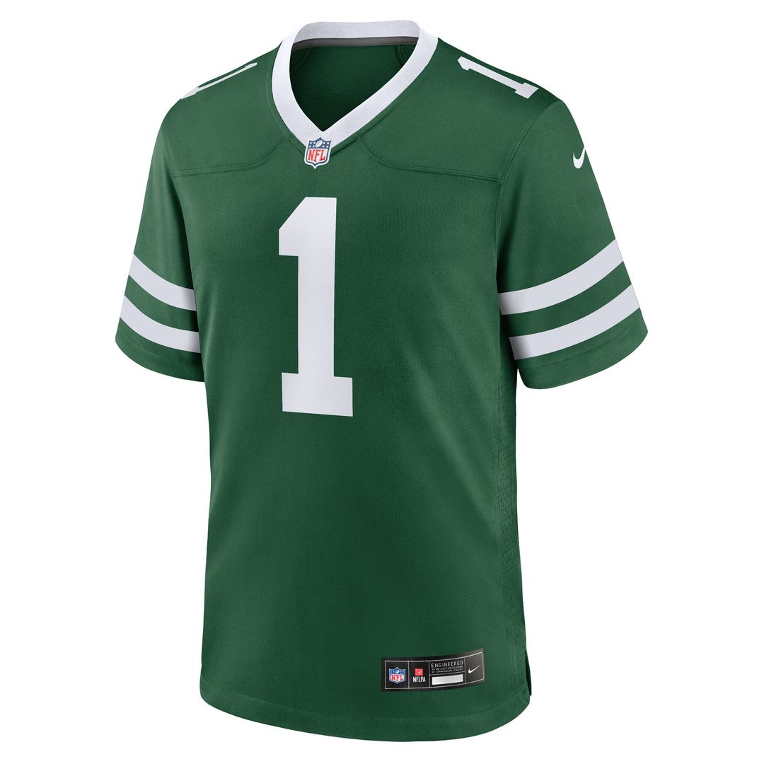 New York Jets Number 1 Groom Nike Legacy Green Game Jersey product image 2