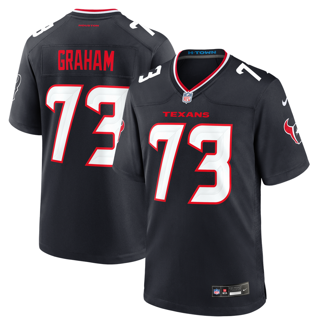 Houston Texans Derrick Graham Nike Navy Game Jersey product image 1