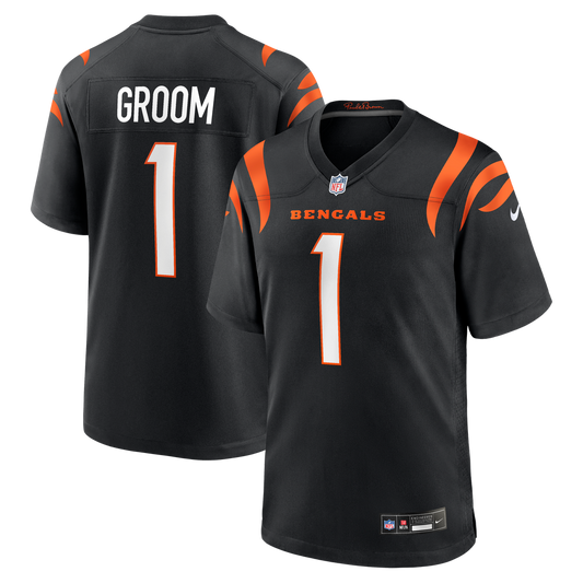 Cincinnati Bengals Number 1 Groom Nike Black Game Jersey product image 1