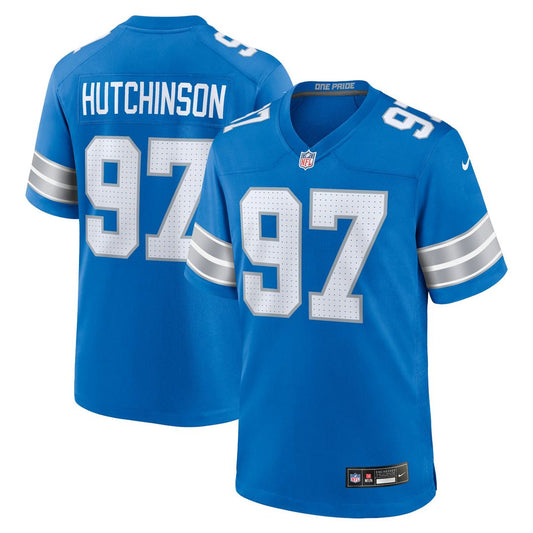 Detroit Lions Aidan Hutchinson Nike Blue Game Jersey product image 1