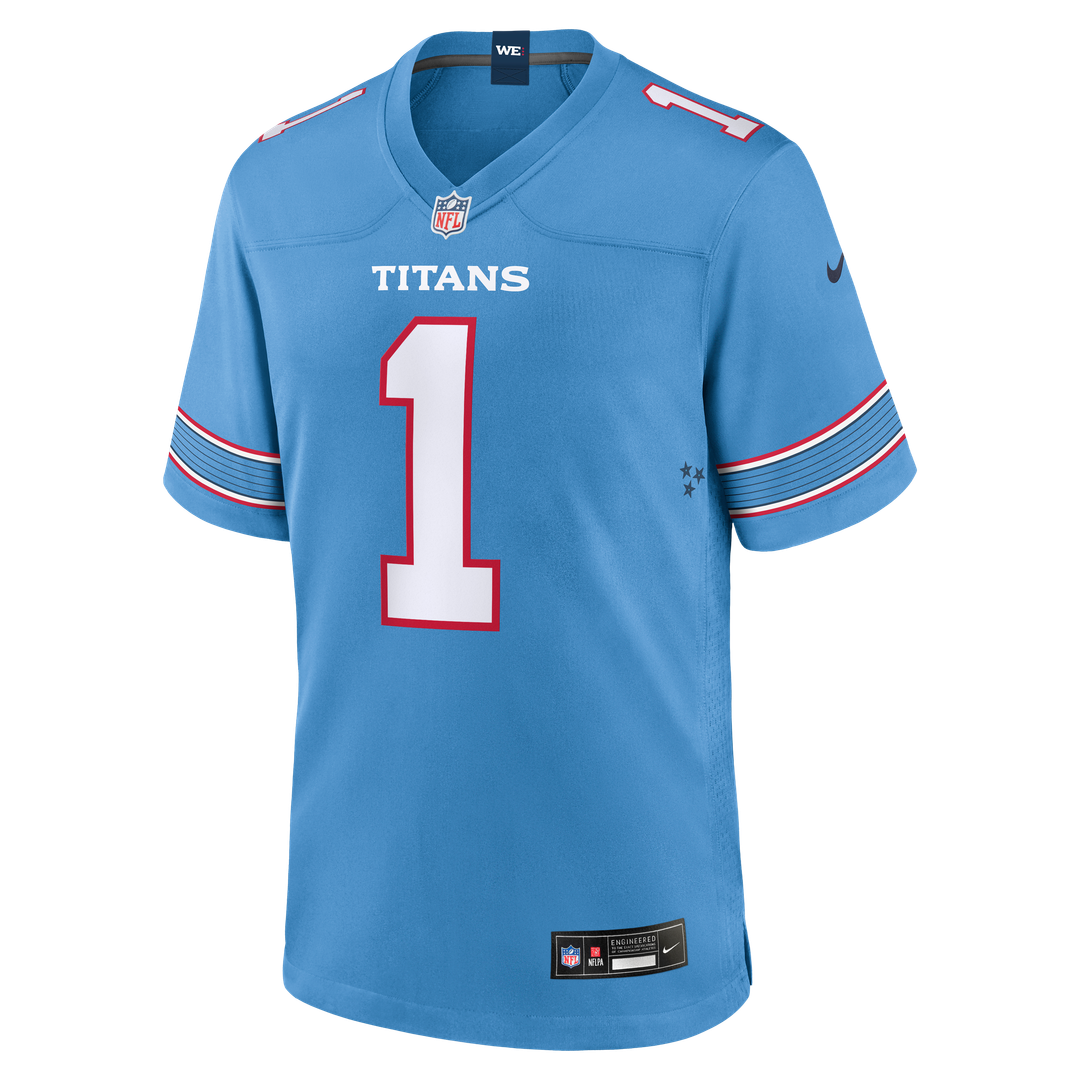 Tennessee Titans Carnell Tate Nike Light Blue Game Jersey product image 2
