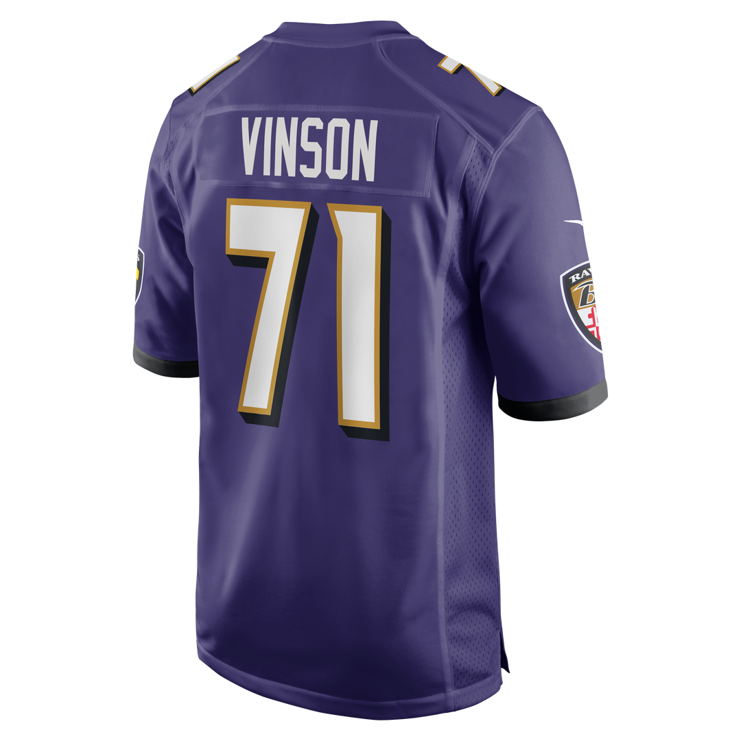 Baltimore Ravens Carson Vinson Nike Purple Game Jersey product image 3