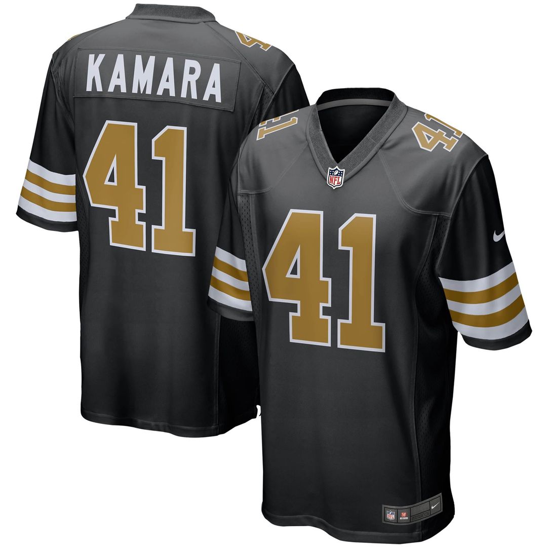New Orleans Saints Alvin Kamara Nike Black Alternate Game product image 1