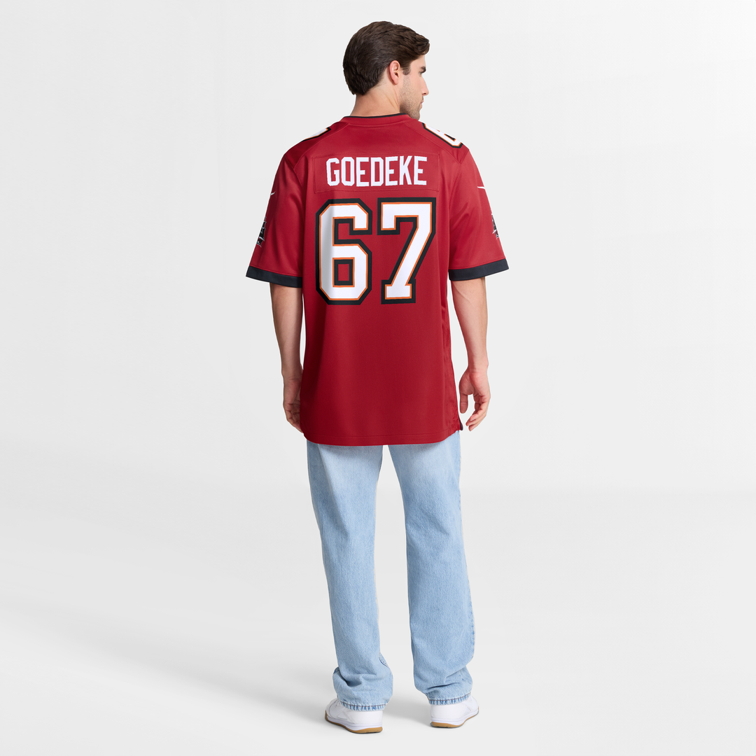 Tampa Bay Buccaneers Luke Goedeke Nike Red Game Jersey product image 8