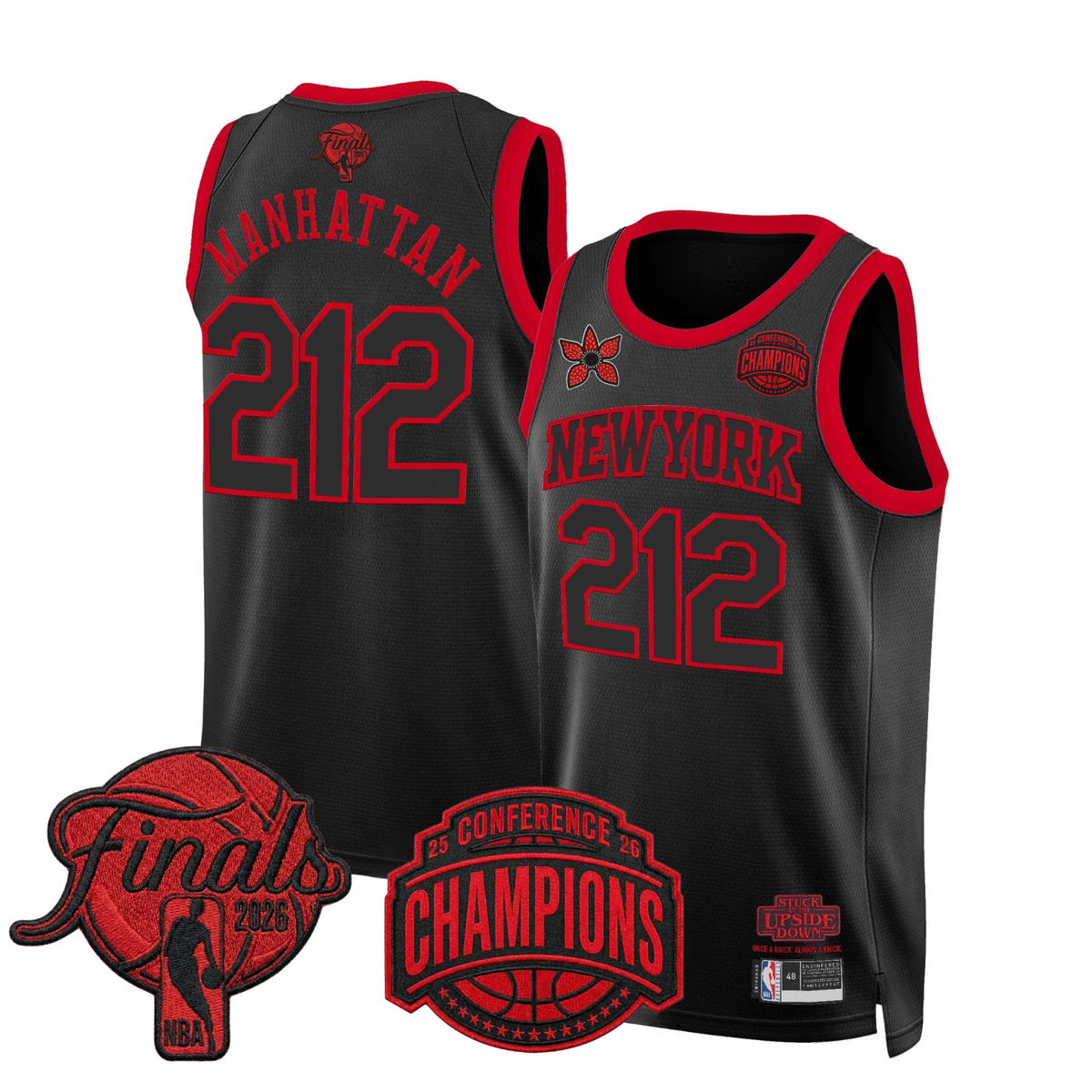 NYK 2026 Finals 'Stranger Things Edition' Swingman Jersey - Stitched product image 3, provided for visual reference and