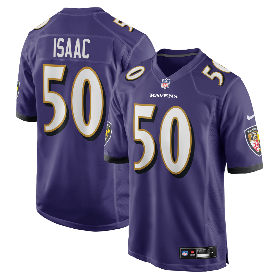 Baltimore Ravens Adisa Isaac Nike Purple Game Jersey product image 1