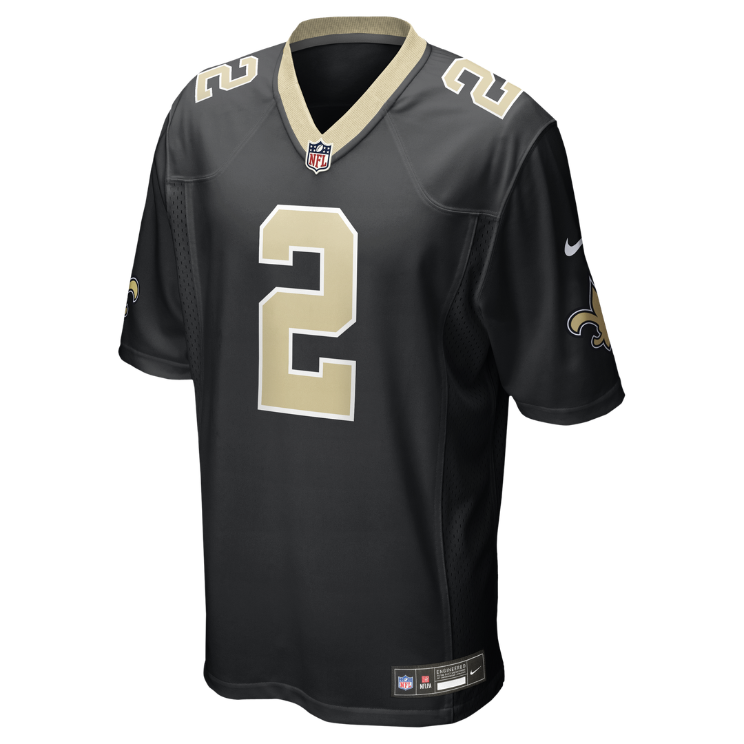 New Orleans Saints Spencer Rattler Nike Black Game Jersey product image 2