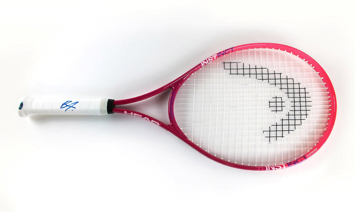Bianca Andreescu Signed Pink HEAD Instinct Surpreme Tennis Racket product image 1, provided for visual reference and product