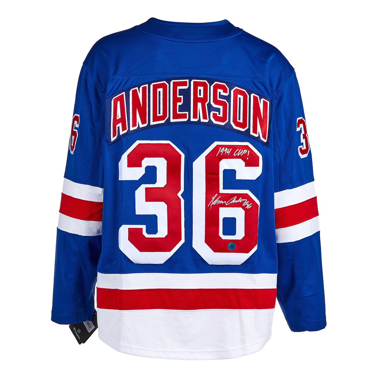 Glenn Anderson Autographed New York Rangers Fanatics Breakaway Jersey product image 1, provided for visual reference and
