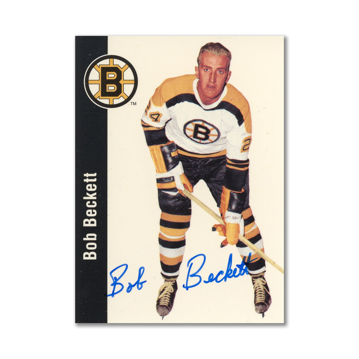 Autographed 1994 Parkhurst Missing Link #13 Bob Beckett Hockey Card product image 1, provided for visual reference and