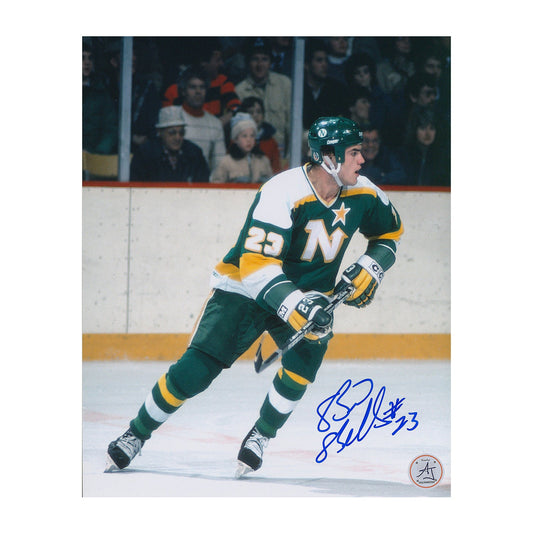 Brian Bellows Signed Minnesota North Stars Vintage 8x10 Photo product image 1, provided for visual reference and product