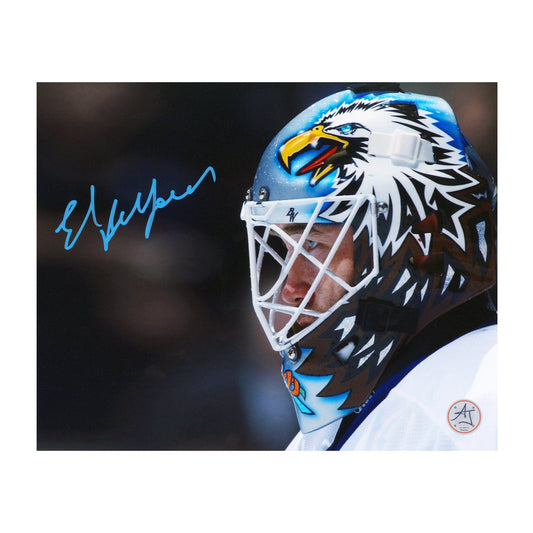 Ed Belfour Signed Toronto Maple Leafs Eagle Mask Profile 8x10 Photo product image 1, provided for visual reference and