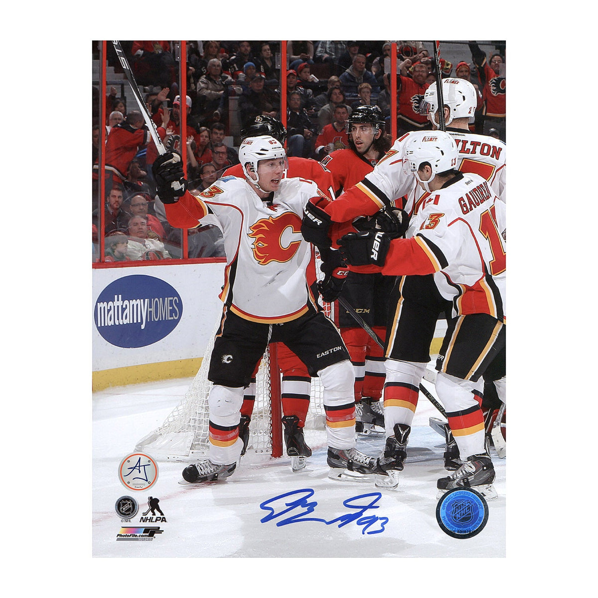 Sam Bennett Signed Calgary Flames 1st Goal 8x10 Photo product image 1, provided for visual reference and product detail