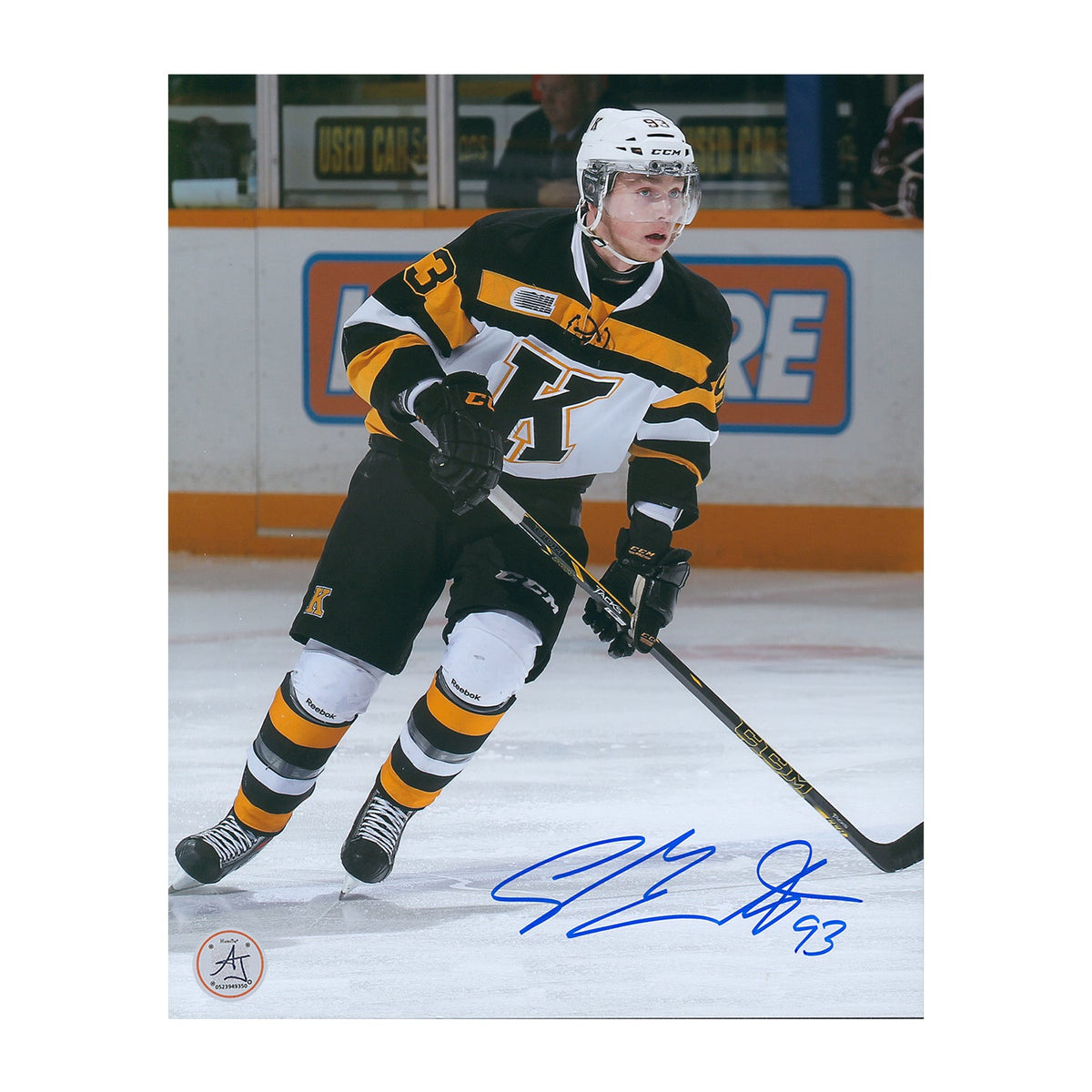Sam Bennett Autographed Kingston Frontenacs CHL Hockey 8x10 Photo product image 1, provided for visual reference and product