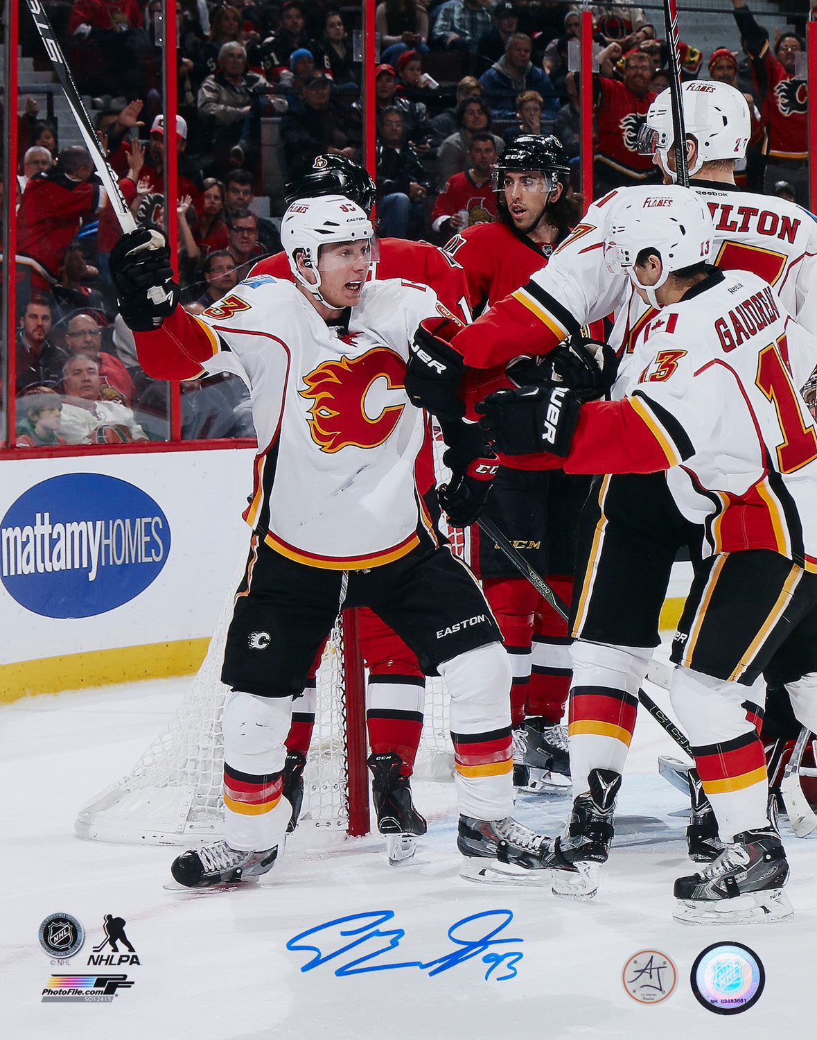 Sam Bennett Signed Calgary Flames 1st Goal 11x14 Photo product image 1, provided for visual reference and product detail